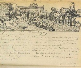 Le jardin de Daubigny avec un chat noir
