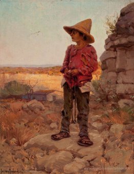Herder de chèvre à la carrière de San Antonio