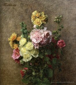 Hollyhocks sans vase