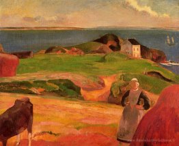 Paysage à Le Pouldu, la maison isolée