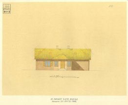 Projet architectural de la maison privée. Façade principale.