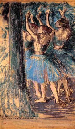Groupe de danseurs, décoration des arbres
