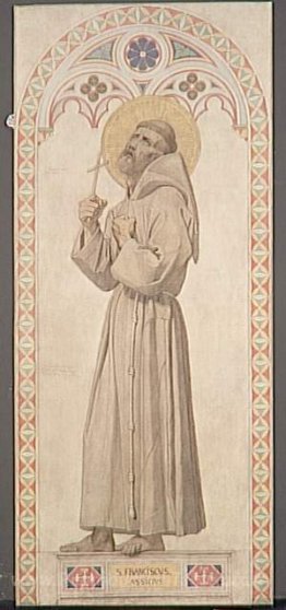 Fenêtre en carton de la chapelle de Saint-Ferdinand. St. Francis