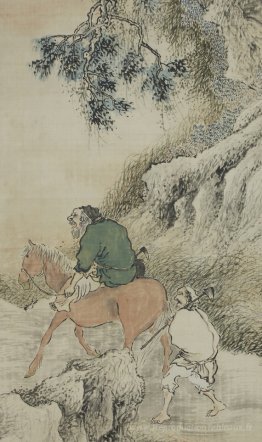 Cueilleurs d'herbes dans les montagnes (détail)
