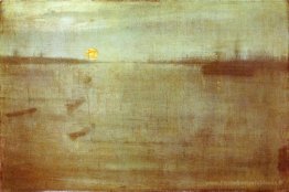 Whistler nocturne bleu et or Southampton Water