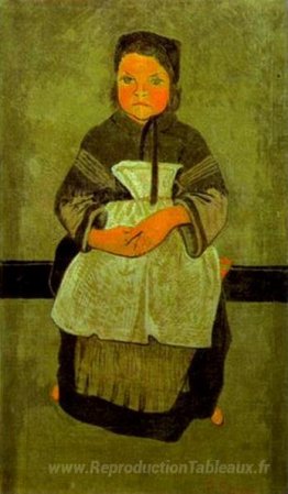 Petite fille de Breton assise (portrait de Marie Francisaille)