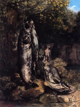 Nature morte avec trois truites de la rivière Loue