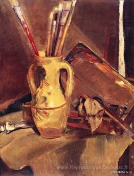 Nature morte avec des pinceaux
