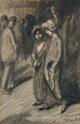 Deux Jeunes remplit le promenseur