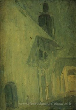 La maison (mur) en bleu
