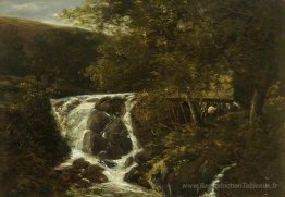 Paysage avec une cascade près de Norwich, Norfolk