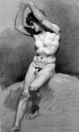 Mâle assis nude