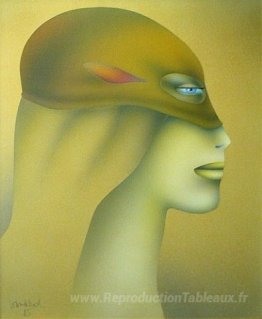 Femme avec masque