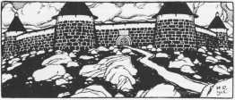 Illustration pour un poème "Walls of Cain" par Vyacheslav Ivanov