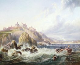 Bateaux de pêche au large de l'Écosse par John Wilson Carmichael