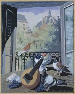 Fenêtre avec colombes