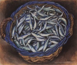 Cart d'achat avec sardines