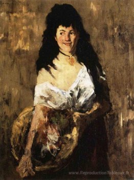 Femme avec un panier