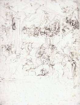 Étude pour l'adoration des mages
