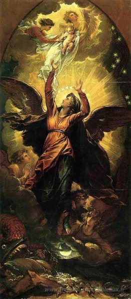 La femme vêtue du soleil fuient de la persécution du dragon