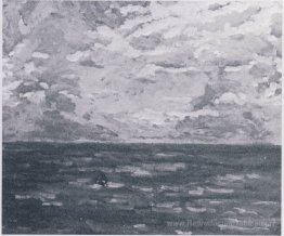 Paysage marin avec bouée conique