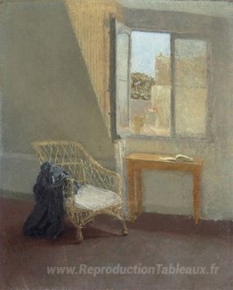 Un coin de la chambre de l'artiste à Paris