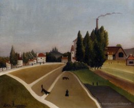 Paysage avec usine