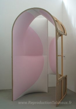 Maison rose inutile de l'art