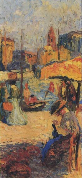 Femme assise dans un port