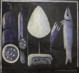 Nature morte avec des bonbons de sucre (partie de la panneau à d
