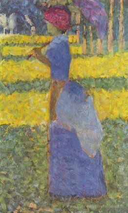 Femme avec parapluie