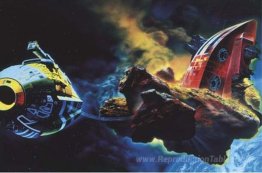 Désespoir ornemental (peinture pour Ian Curtis, après Chris Foss