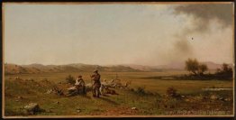 Chasseurs reposant
