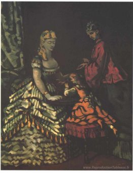 Intérieur avec deux femmes et un enfant