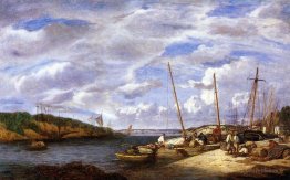 Douarnnez, bateaux de pêche à Dockside
