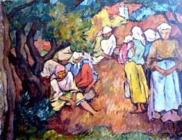 Composition avec des femmes paysannes