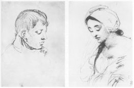 Chef d'un garçon. Portrait d'une fille avec une tresse