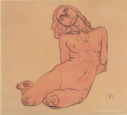 Une femme accroupie