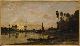 Coucher de soleil sur l'oize