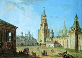 Vue depuis la porte épuisée du Kremlin
