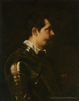 Portrait d'un commandant militaire Buste Longueur de profil dans