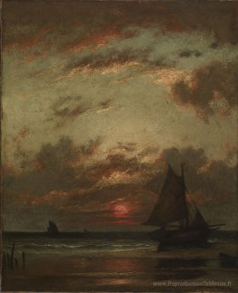 Coucher de soleil sur la côte