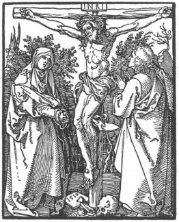 Christ sur la croix avec la Vierge et St John