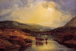 Bridge Abergavenny, Monmountshire - Cercer après une journée de