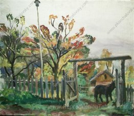 Cheval à la porte