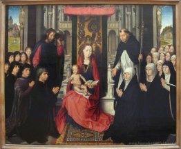 La Vierge et l'enfant avec St. James et Saint-Dominic présentant