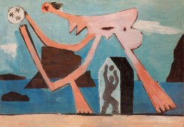 Joueur de balle sur la plage