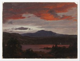 Étang de tourner avec pomola pic et baxter pic, Maine