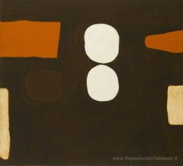 Brun foncé, orange et blanc