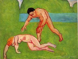 Nymphe et satyre